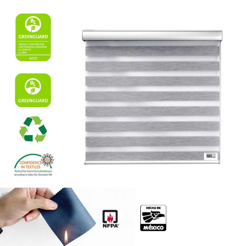 Persiana Marais Enrollable Grey Wood Dense Wood... image number null