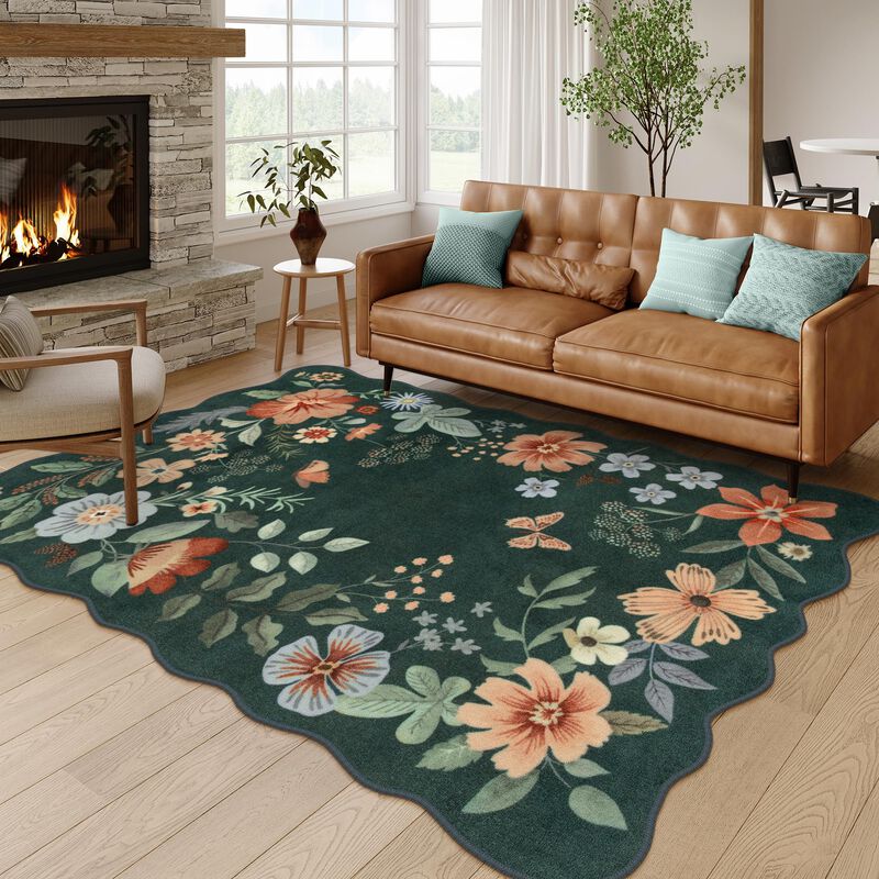 Alfombra Lahome Floral Green, 150 X 210 Cm, Ult... image number null
