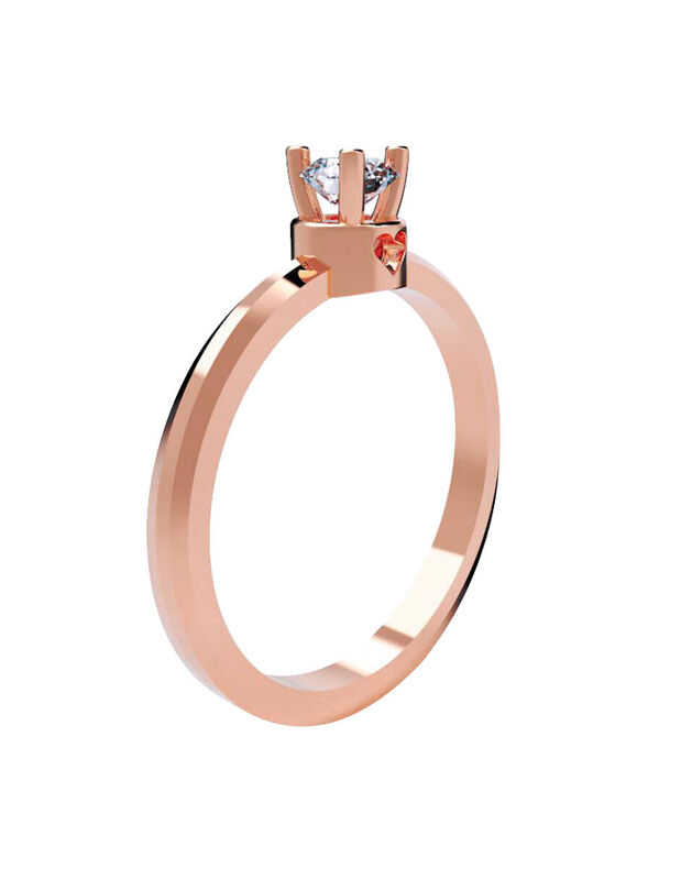 Anillo de Compromiso de 14K con Diamante de Lab... image number null