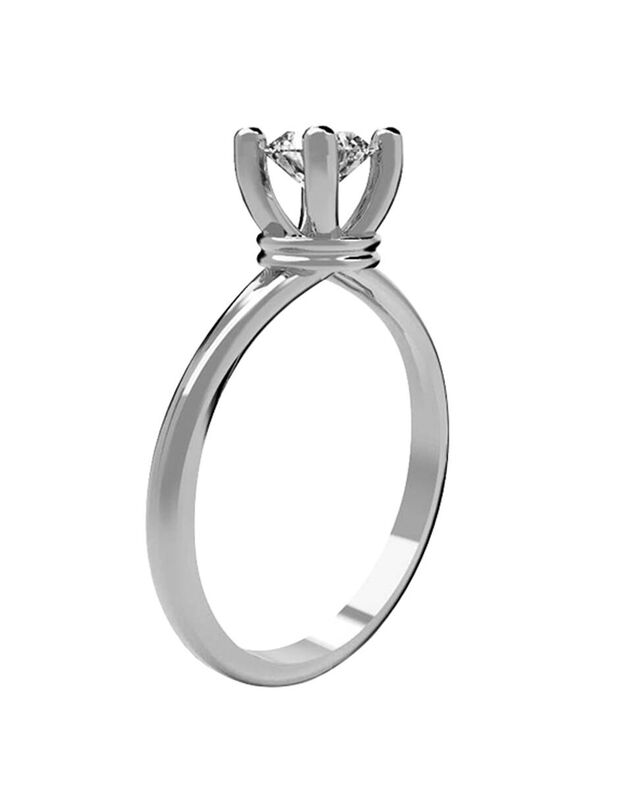 Anillo de Compromiso de 14K con Diamante de Lab... image number null