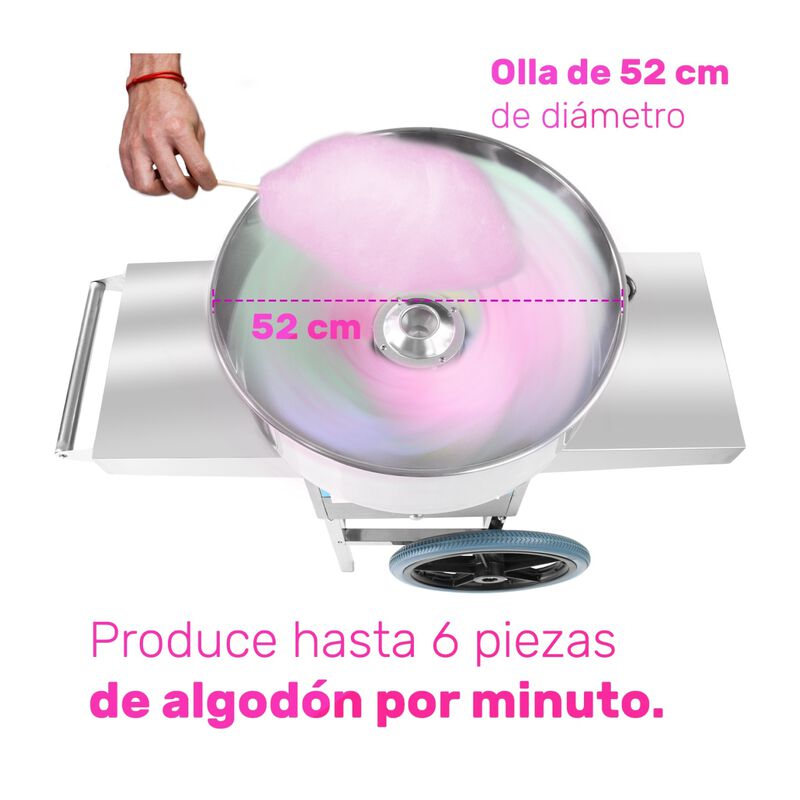 M&aacute;quina para Algod&oacute;n de Az&uacute;car Comercial Ruedas... image number null