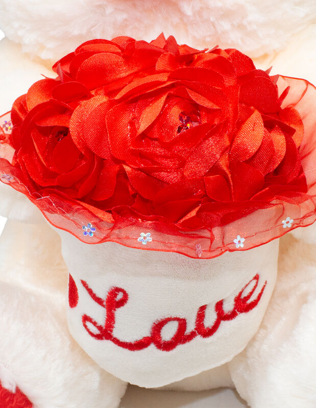 Oso De Peluche Ramo Flores Rojas I Love Regalo ... image number null