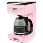 Cafetera Nostalgia Retro, 12 Tazas, Programable, Led Rosa