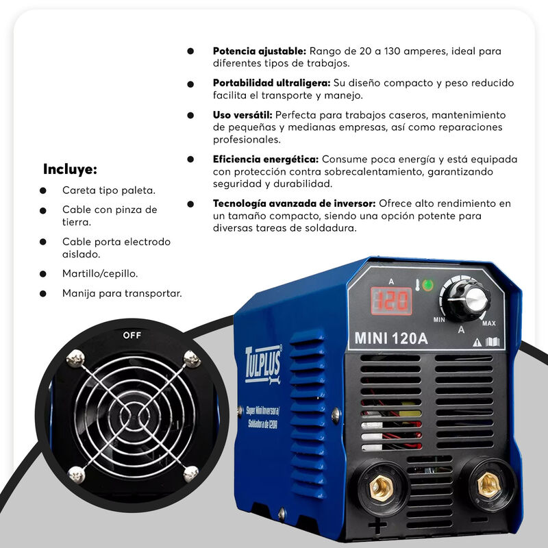Soldadora Inversora Mini 120a 3481 image number null