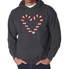 Sudadera Con Capucha Word Art Para Hombre - Bastones de Caramelo - Gris