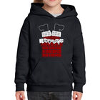 Sudadera Con Capucha Word Art Para Ni&ntilde;a - Santa en la Chimenea - Negro