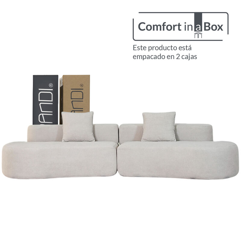 Sof&aacute; Espuma Alta densidad NORDIKA Beige 4 plaza... image number null