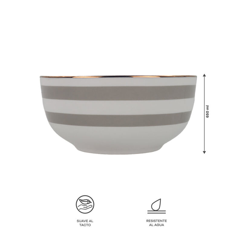 Vajilla Z&eacute;line para 6 Personas - Cer&aacute;mica Gris/... image number null