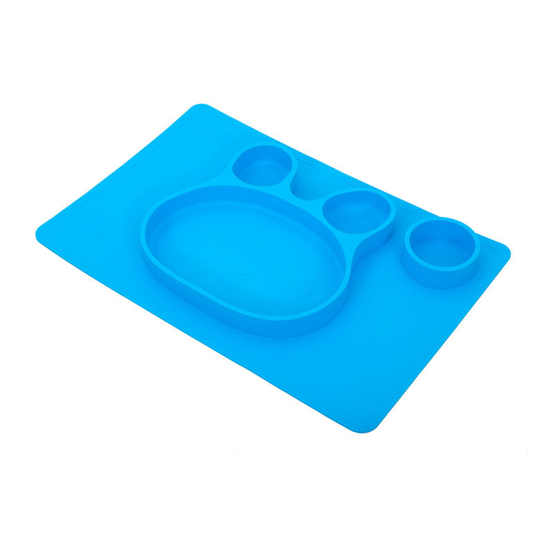 Plato en Forma de Conejo con 4 Divisiones Azul ... image number null