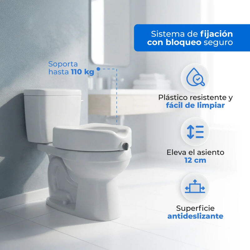 Asiento Elevador Wc 12 Cm Antideslizante Resist... image number null
