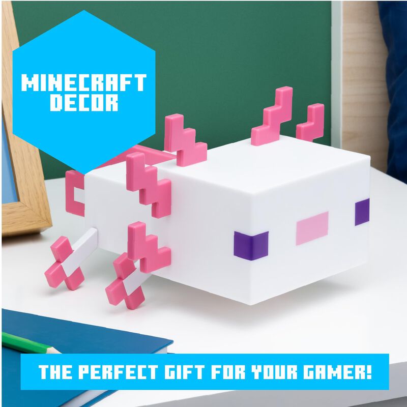 Night Light Paladone Minecraft Axolotl Con 5 Mo... image number null