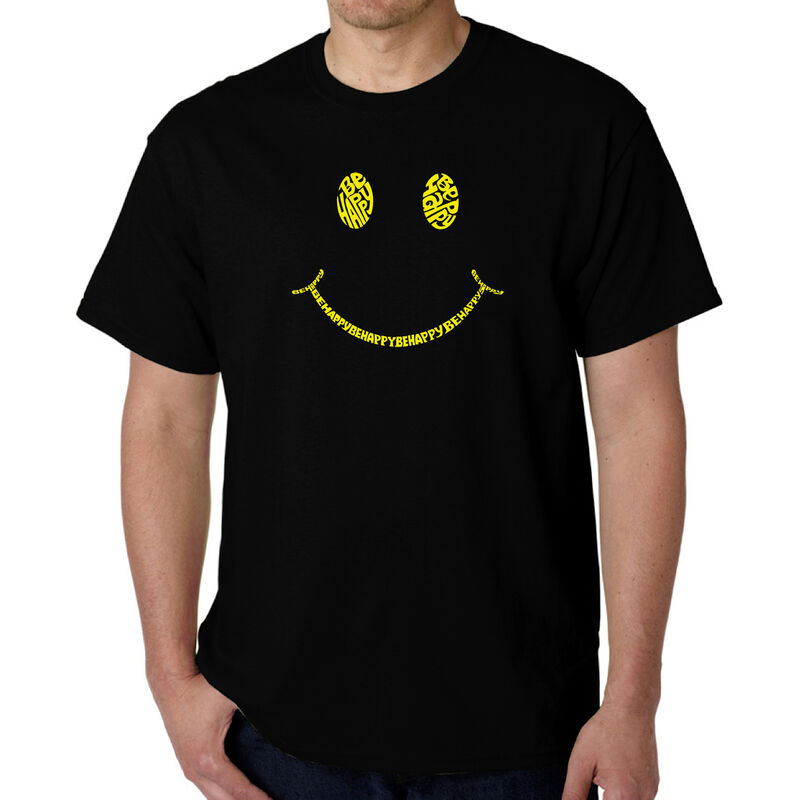 Camiseta Word Art Para Hombre - Be Happy Smiley... image number null