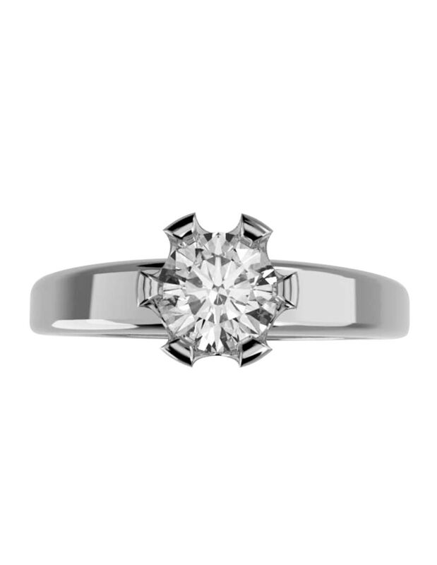 Anillo de Compromiso en Oro de 14K con Circonia... image number null