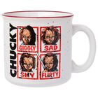 Taza Camper De Cer&aacute;mica Silver Buffalo Chucky Moods Horror, 600 Ml