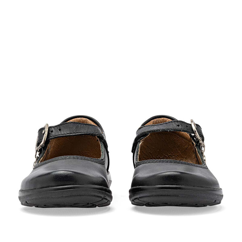 Coqueta Zapato Escolar De Piel Para Ni&ntilde;a Negro ... image number null
