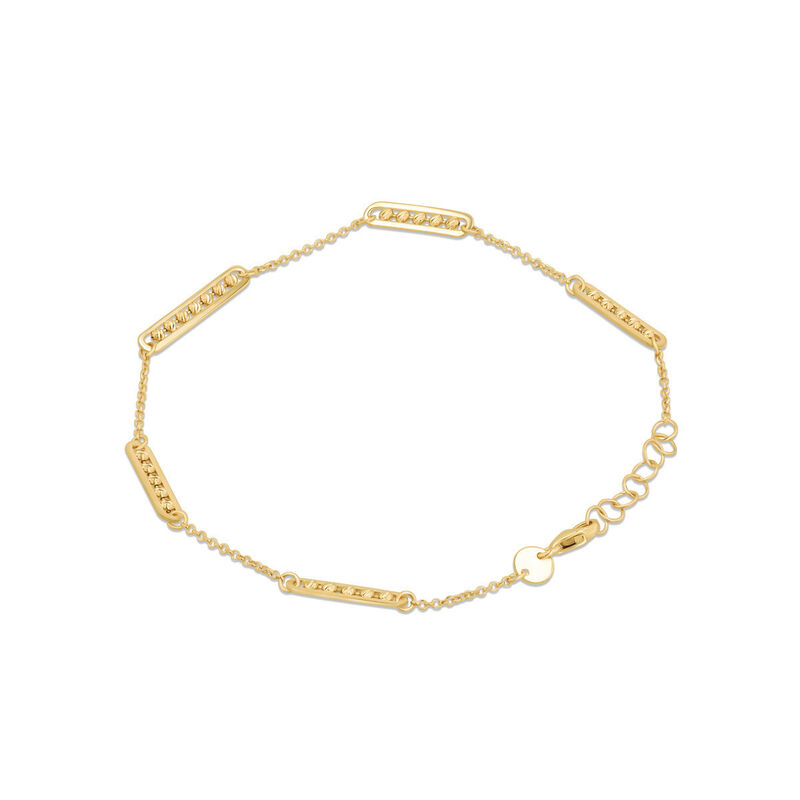 Pulsera De Oro Amarillo 14k (18.5 Cm + 2 Cm Ext... image number null