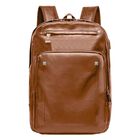 Mochila Antirrobo para Laptop Impermeable de Cuero Sintético Café Bluelander