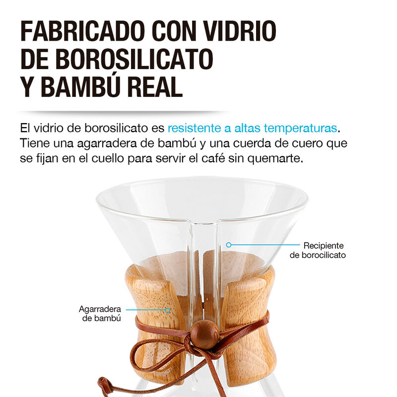 Cafetera Individual Chemex Grande 800 ml Caf&eacute; M... image number null