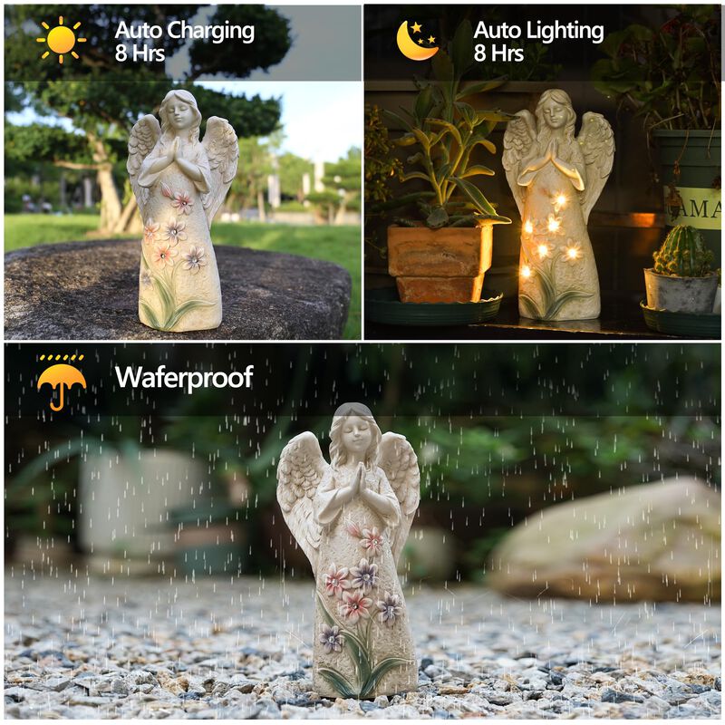 Figura Roundot &Aacute;ngel Solar 24 cm 6 Led Para Ext... image number null