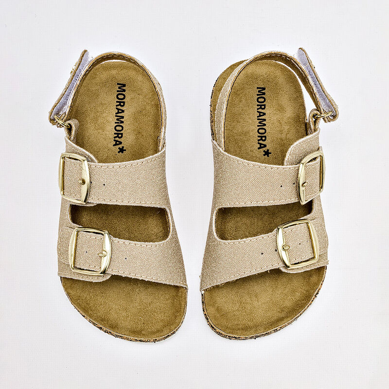 Moramora sandalia para ni&ntilde;a dorado cod 141578-D image number null