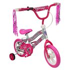 Bicicleta Infantil Rodada 16 Con Llantas De Aire, Ruedas De Entrenamiento Y Portaequipaje Unibike 4-6 A&ntilde;os Rosa