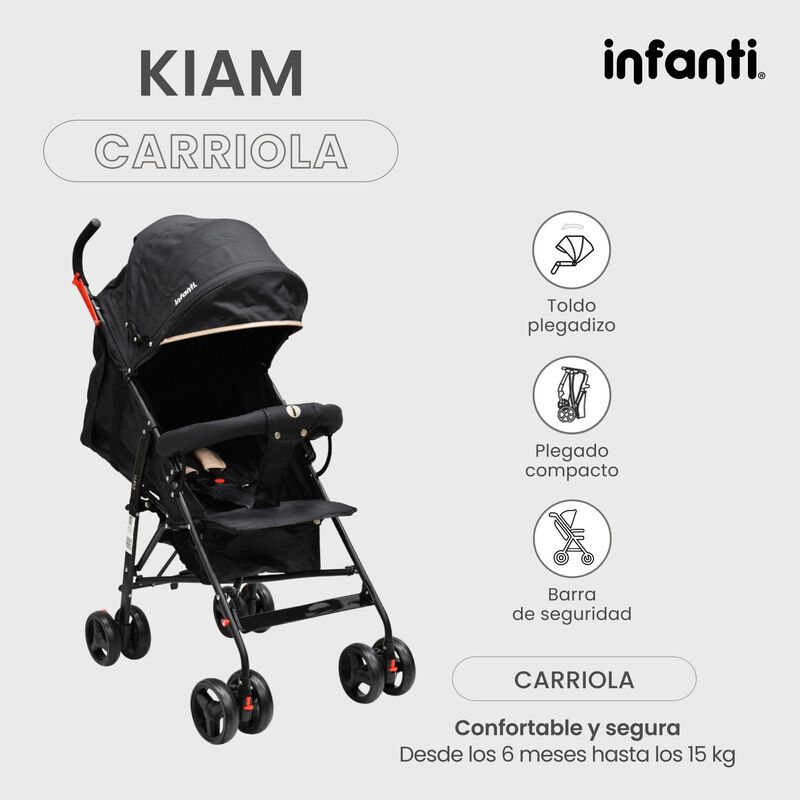Carriola Para Bebe Kiam Compacta, Ligera, Plega... image number null