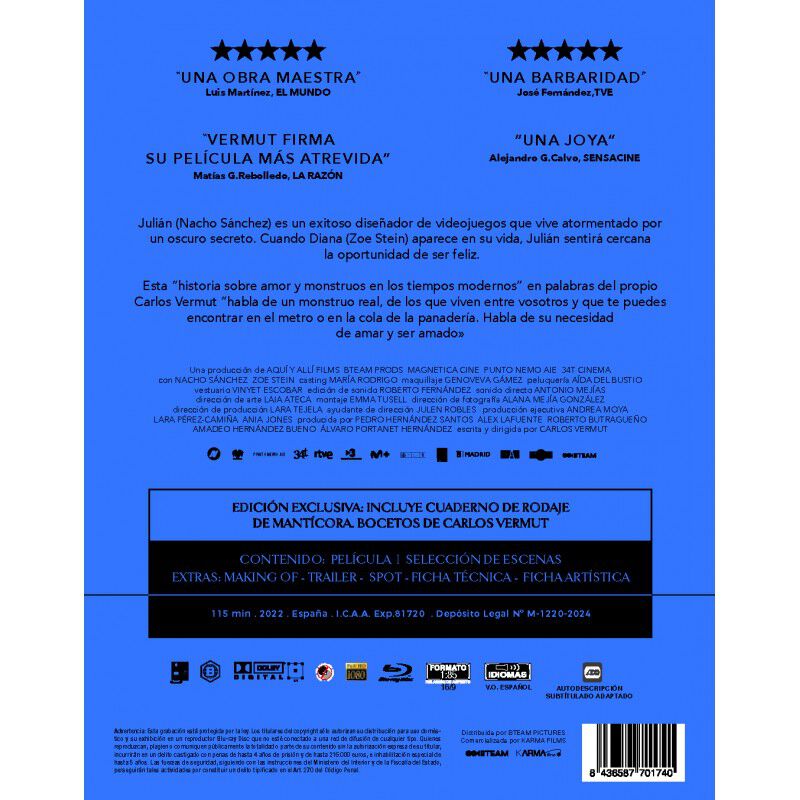 Mant&iacute;cora [Blu-ray] (2022) image number null