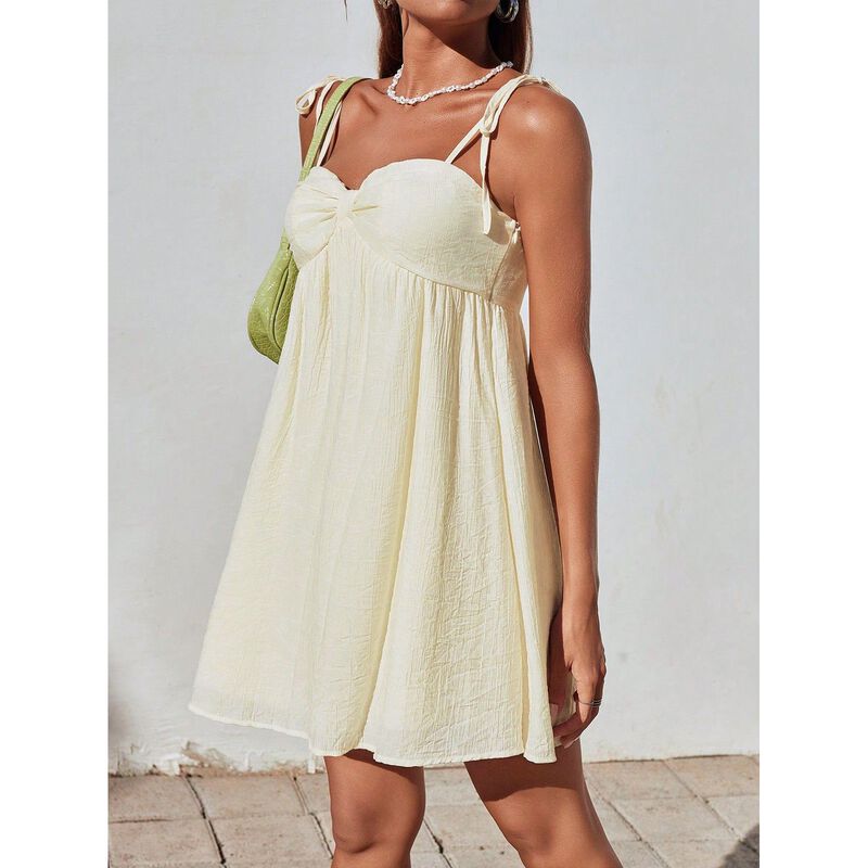 Vestido Narecte Mini Albaricoque Tirantes Finos image number null