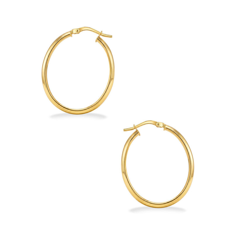 Arracadas Ovaladas Oro 10k 20x23mm | Encanto Fi... image number null