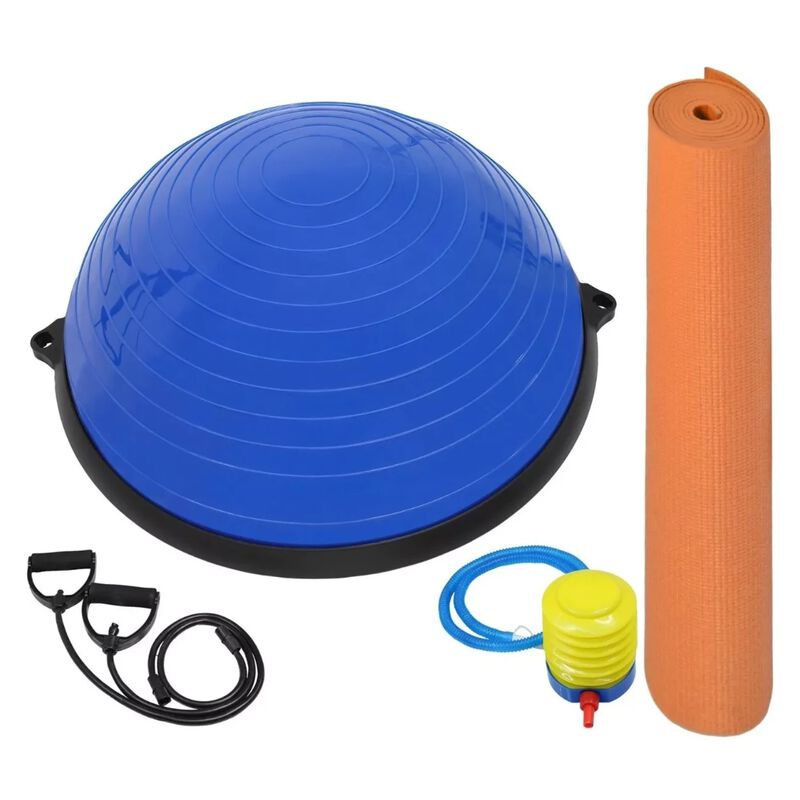 Pelota Azul Tipo Bosu Yoga Terapia Gym + Tapete... image number null