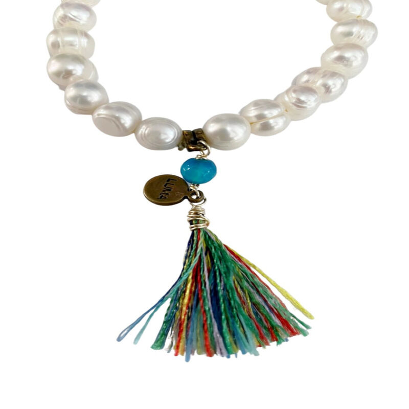 Pulsera Perlas y Piedras &Aacute;gatas de colores con ... image number null