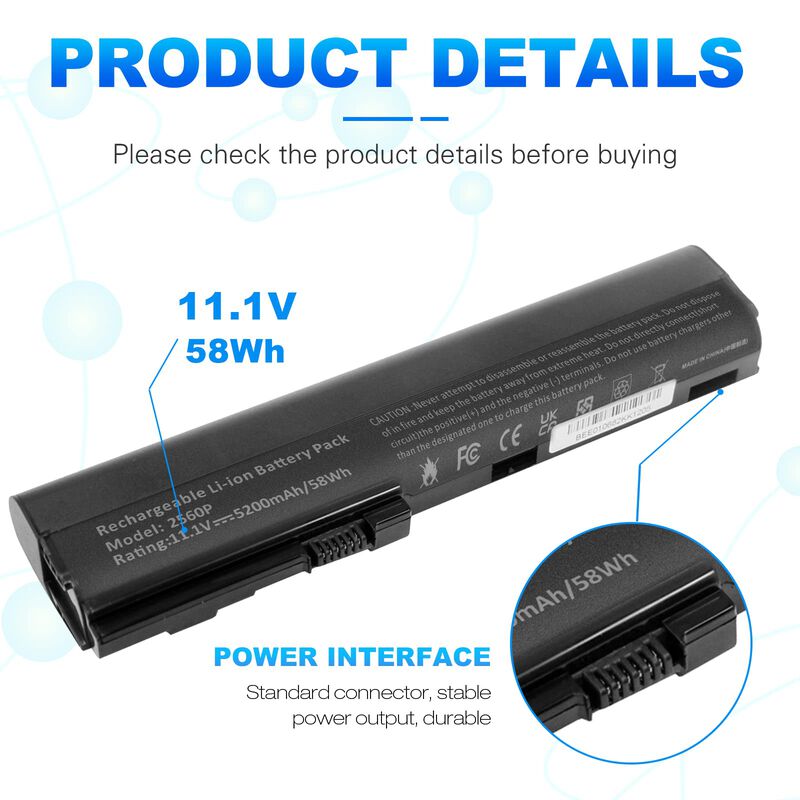 Bater&iacute;a De Port&aacute;til Futurebatt 5200 mah Hp 2560... image number null