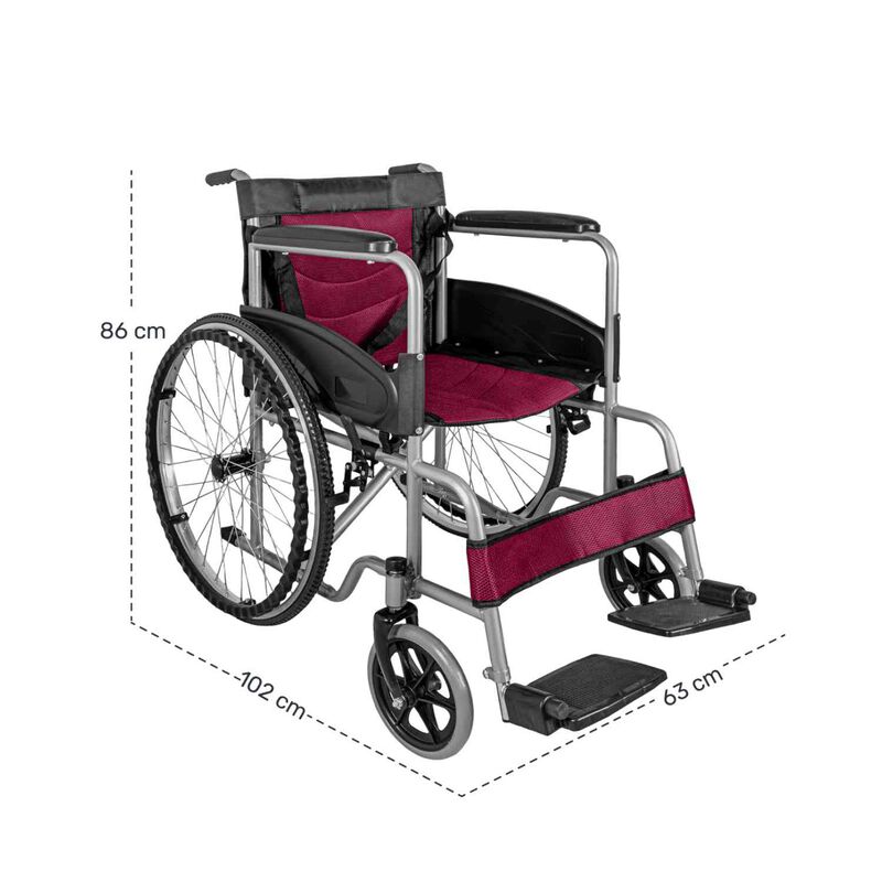 Silla De Ruedas Ligera 23 Pulgadas Plegable Alu... image number null