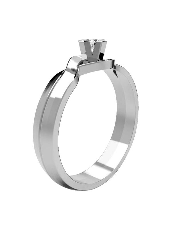 Anillo de Compromiso de 14K con Diamante de Lab... image number null