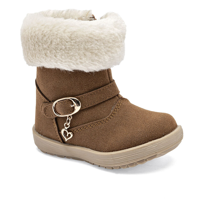 Yondeer Botitas para beb&eacute; ni&ntilde;a. Camel blanco image number null