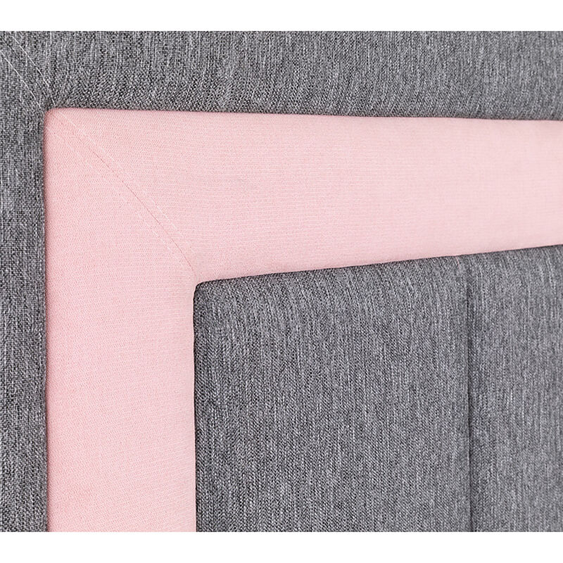 Cabecera Individual Dicasa Bora Gris-Rosa image number null