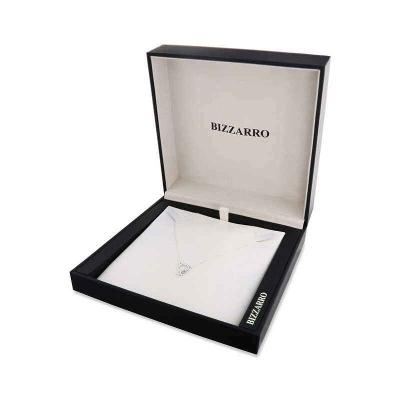 Dije Oro Blanco 14k Zirconia Amatista Edici&oacute;n L... image number null