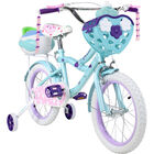 Bicicleta Infantil Azul R16 + Canasta Termo Y Rueditas Little Monkey