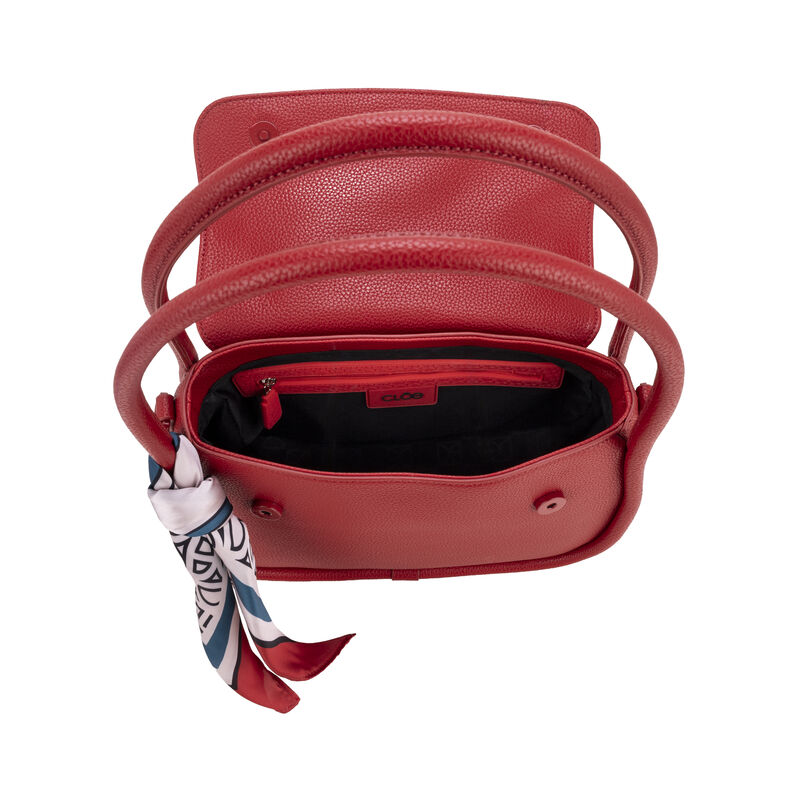 Lady Bag Chica Con Mascada Color Rojo image number null