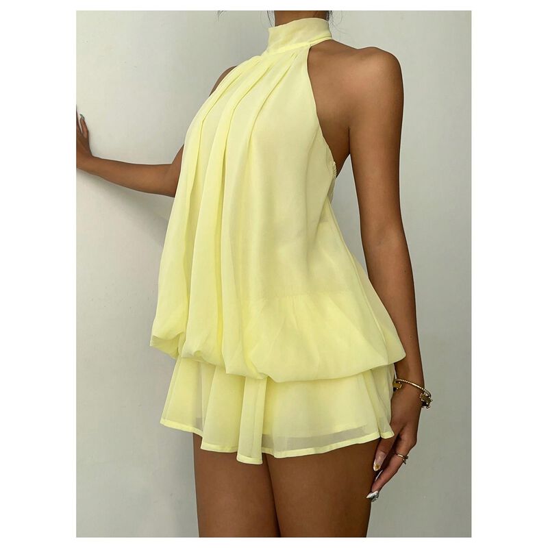 Vestido Mini Verdusa Chiffon Escote Halter image number null
