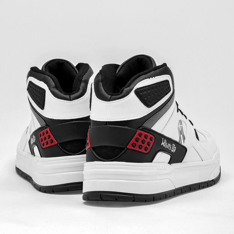 What'S U? Tenis urbano para hombre. Blanco negr... image number null