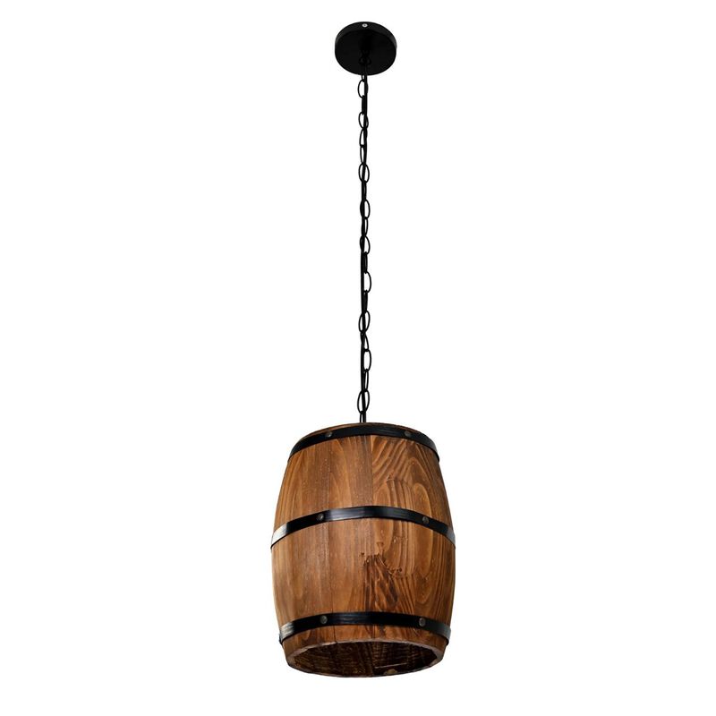 Candil De 1 Luz Rustico Barril image number null