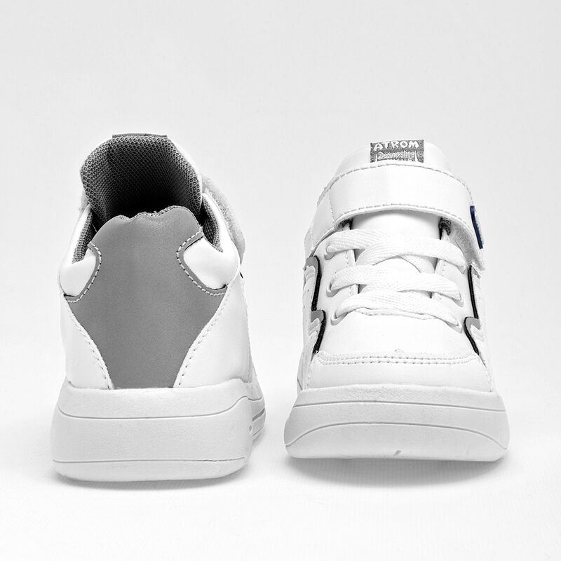 Atrom Tenis urbano para ni&ntilde;o blanco gris image number null