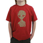 Camiseta Word Art para Ni&ntilde;o - Alien&iacute;gena - Rojo