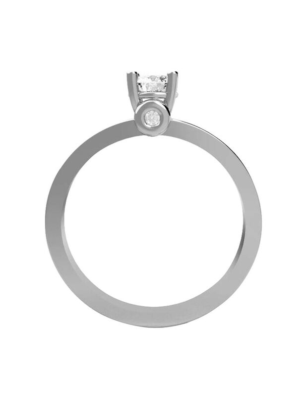 Anillo de Compromiso de 14K con Diamante de Lab... image number null