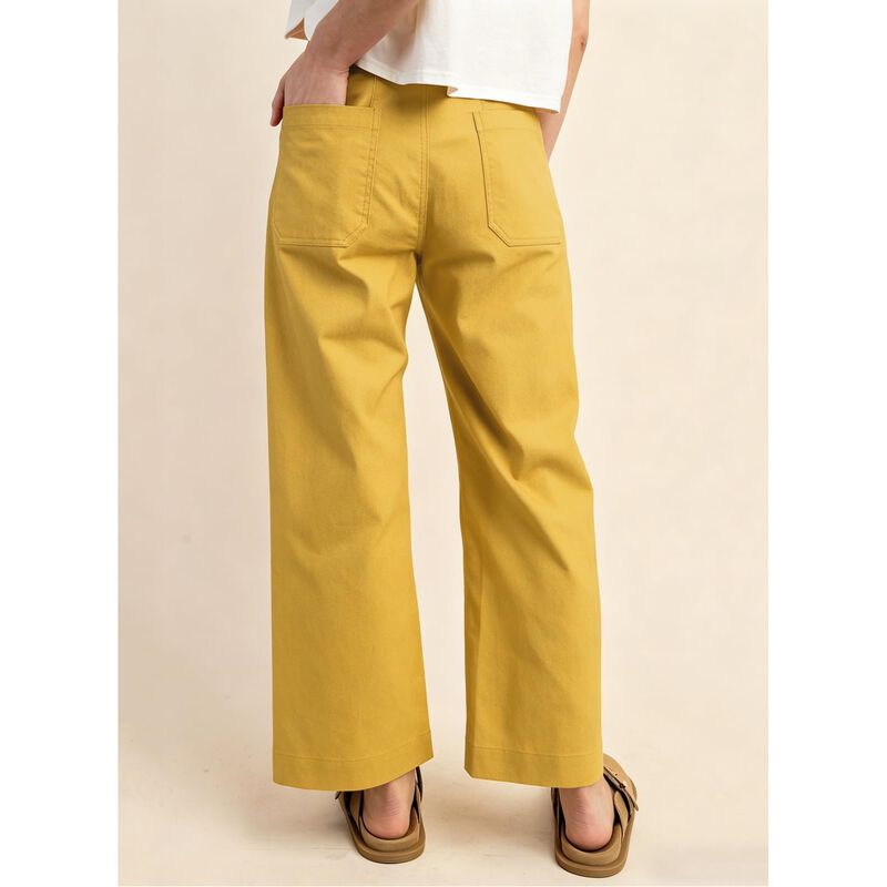 Pantalones Capri Miduo Cintura Alta Pierna Anch... image number null