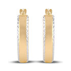 Arracadas Oro Amarillo Platinado 10k 15 Mm Finas | Bizzarro