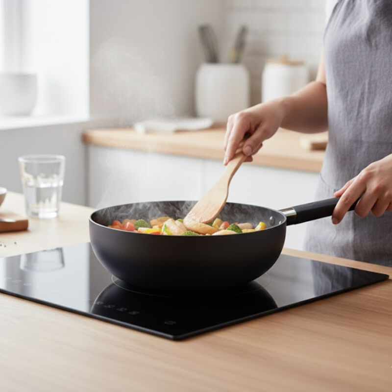 Sart&eacute;n Wok Hudson 28cm de Aluminio C/mango Y Ta... image number null