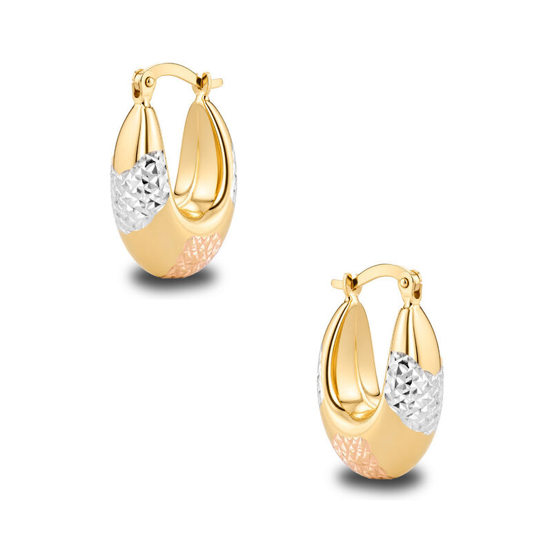 Arracadas Oro Florentino 10k 15x8 Mm Delicadas ... image number null
