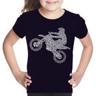Camiseta Word Art Para Ni&ntilde;a - Motocross Freestyle (FMX) - Negro